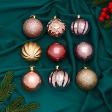 Set of balls plastic D-6 cm, 9 pcs 
