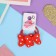 Hair elastic band "Baby" (set 2 pcs) a bow of peas, red