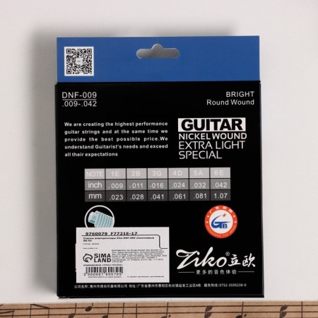 Strings of Ziko DNF-009 Electro GiTars 09-42-2