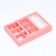 Box for 9 sweets, pink, 14.5 x 14.5 x 3.5 cm. Confectionery packaging
