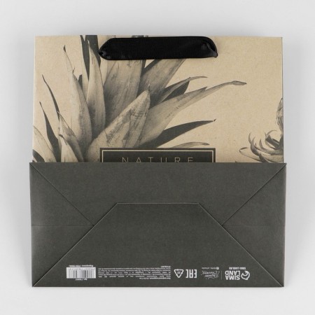Square gift package package, packaging, “Black”, 22 x 22 x 11 cm-3