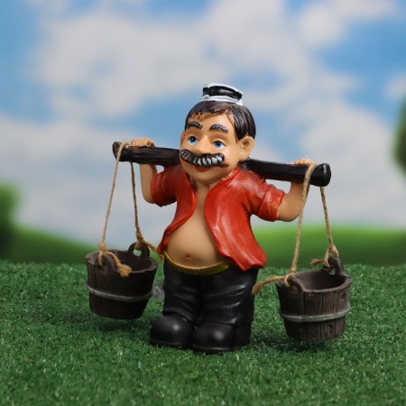 Garden figure "Grandpa with buckets" 20x7x19cm-1