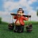 Garden figure "Grandpa with buckets" 20x7x19cm