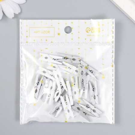 Decor for creativity wood "clothespin" mix set 20 pcs 2.5x0.7x0.3 cm-4