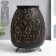 Summary Metal for 1 candle "Arab night" Black with gold 22x15.5x15.5 cm