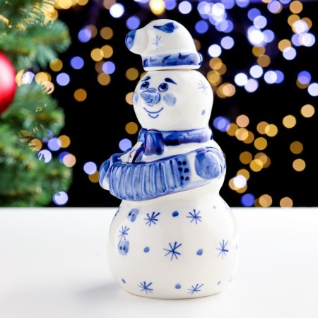 Snar "Snowman Balagur", 20 cm, 0.5 l, gzhel-1