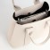 Women's bag with lightning, textura, average size, white color