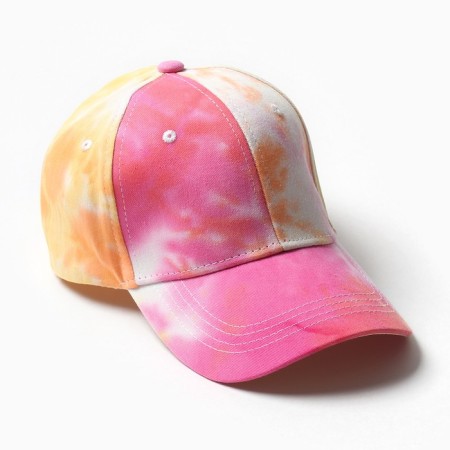 Women's cap Minaku "Tie-Dye", yellow color, rr 54-56-6