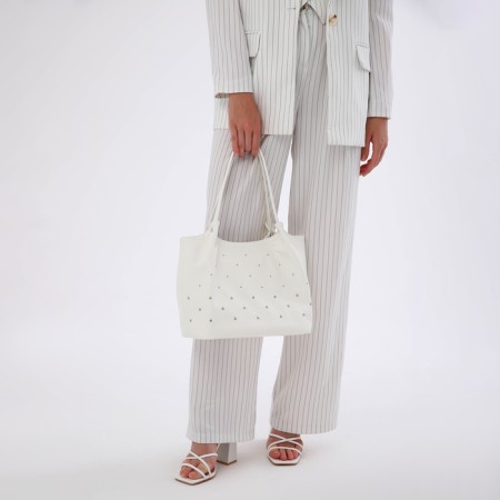Women's bag with lightning, white color-5