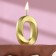 Candle in the cake on the ships "Fine", the number "0", gold, 5 cm