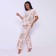 Female home set (T -shirt/pants), pink color, size 50