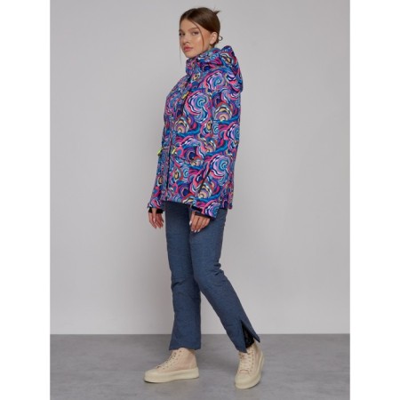 Ski jacket female winter, size 44, blue color-9