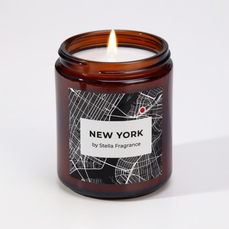 Aromatic candle in the bank "New York", cedar, mint, 250 g-2