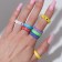 Silicone ring "Youth", set of 10 pcs., Mix color