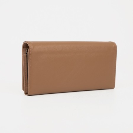 Women's wallet on magnets, beige color-1