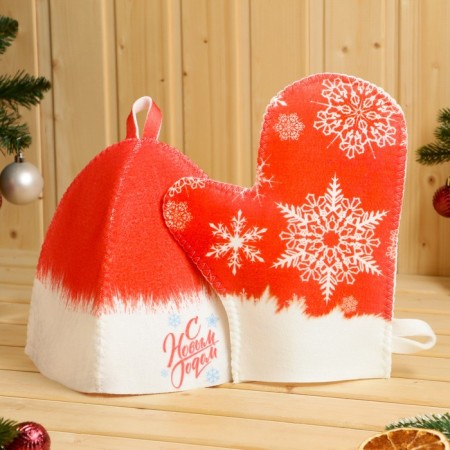 Bath set in the portfolio "Happy New Year", red-2