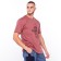 T -shirt male print, brick color, size 46