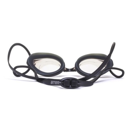ATEMI N402 swimming glasses, silicone, black/amber-2