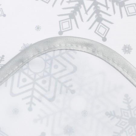 Kit. set 3pr. Snowflake Snowflake silver perch. 17*17 cm, mittens.26*16 cm, Fart. 70*80 cm 100% p/e 94461-3