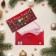 Money envelope "Happy New Year!" glitter, red background, 17 x 8 cm