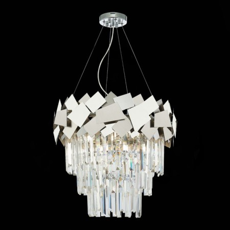 Suspension lamp ST LUCE. SL1232.103.06. Casorta. 6x60 watts, E14, 48x48x62 cm, chromium color-1