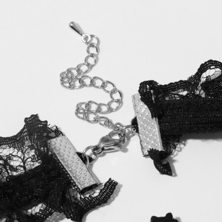 Choker "Cross", Black Color, 30 cm-2