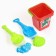 Set "Buckets, shoulder blades, molds": 5 toys for sandboxes, plastic, 14 x 25 cm, mix