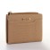 Women's wallet on the button, beige color