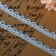 Knitted lace, 11 mm × 2.7 ± 0.5 m, blue color