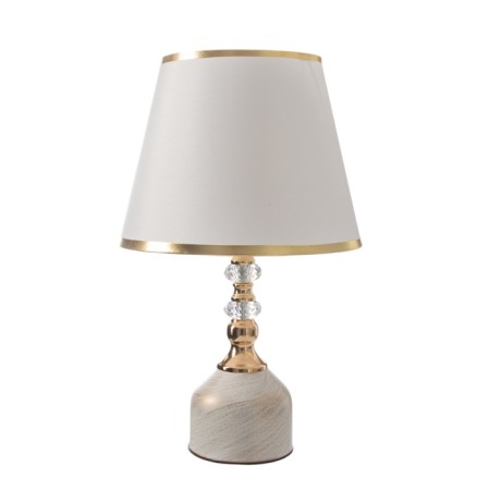 Table lamp "Edict" 1x40W E27 white/gold 27x27x45cm-5