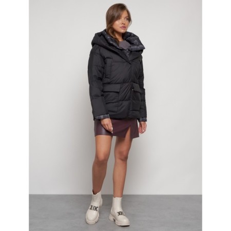 Winter jacket female, size 50, black color-2