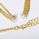 Set 2 objects: earrings, necklace "ice" path with a ladder, white color in gold, 39 cm