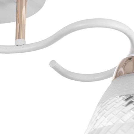 Linda chandelier 2x60W E27 white, gold 47x16x23cm-6