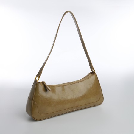 Bag Women's Baget with a zipper, khaki color-1