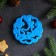 Bed -up form "Fairy -tale deer", cutting, stamp, blue color