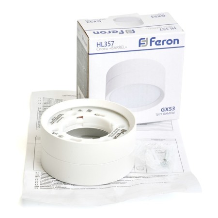 Ceiling light Feron HL357, IP20, GX53, 12 W, 82x82x40 mm, white color-10