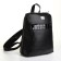 City backpack on a zipper, black color