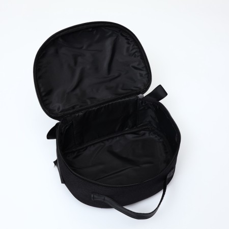Cosmetic bag with lightning, black color-4