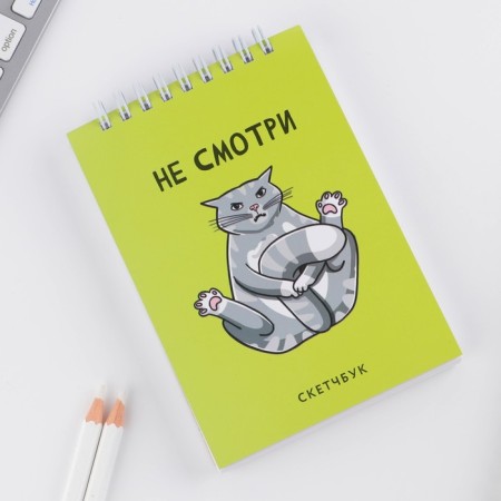 Sketchbook "Cat", A6, 80 l, 100 g/m-1