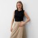Female T-shirt Minaku: Basic Line Color Black, Rr. 44