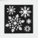 Stencil for creativity "Snowflakes", 15 x 15 cm, plastic