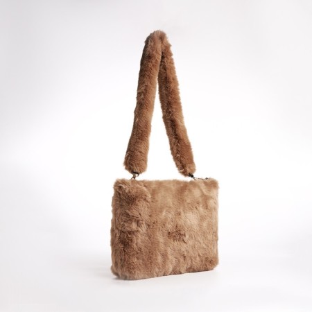 Cross-Bodi Bag on a zipper, brown color-2