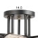 Chandelier "Charlene" 5he27 40w Black 60x60x27 cm Bayerlux