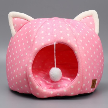 Animal house "cat" 36x35 cm, pink-3