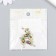 Decor for creativity metal, rhinestones "Two leaves with crystal" gold, green 1.1x2.1 cm