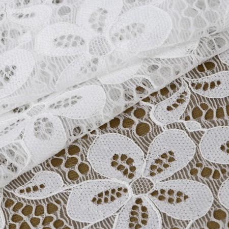 Lace elastic fabric, 180 mm × 2.7 ± 0.5 m, milk color-1