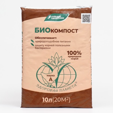 Fertilizer Bioorganic Biocompost "Healthy Planet", brand a, 10 liters
