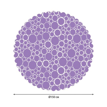 Tablecloth on the table "Wall of bubbles", round, Saten, d = 150 cm-1