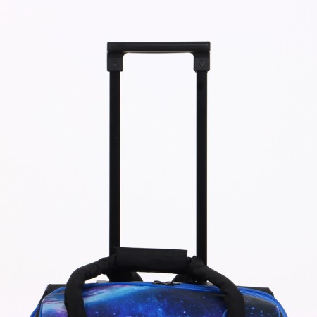 Small suitcase with a bag, 20 ", on a zipper, with an extension, the color is blue-4