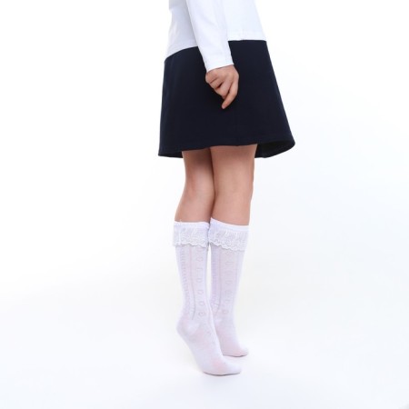 Golphs children's openwork with ruffles, white color, size 20-6